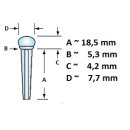 Guitar bridge pin with slot and parisian eye/Abalone