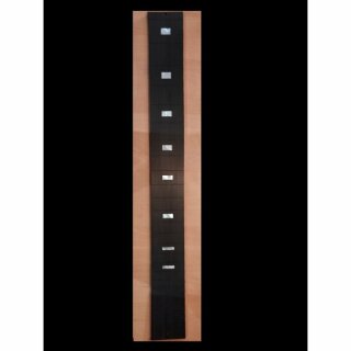 fretboard, ebony,  flat with small block inlays in real white MOP, 24 cuted frets